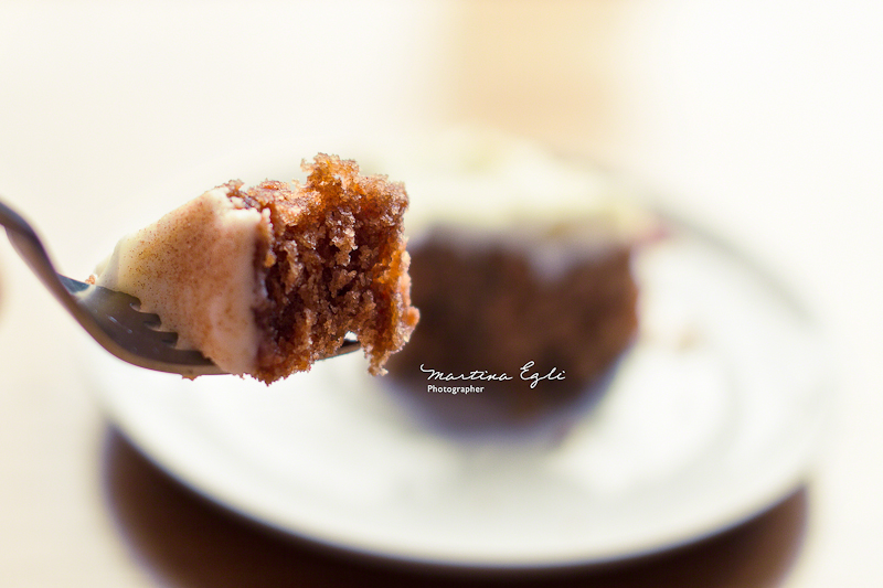 Some Carrot-Cake on a fork.