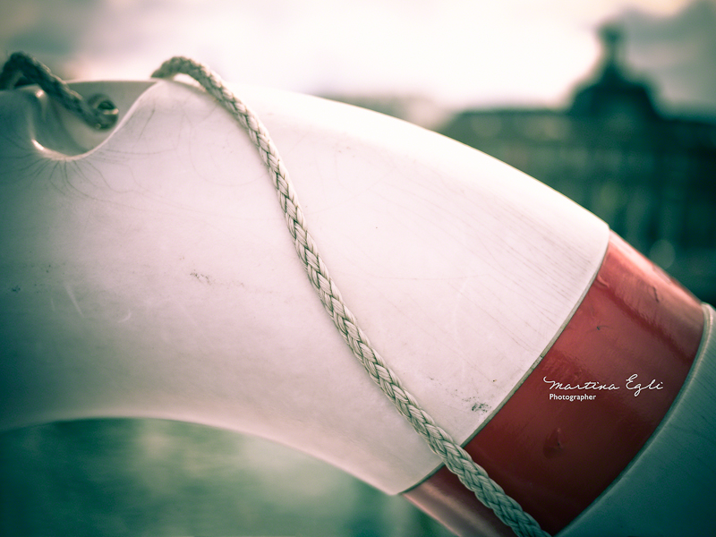 an old worn life ring.