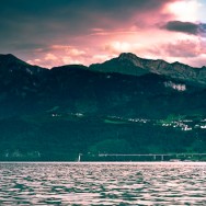 Sun-set over the alps