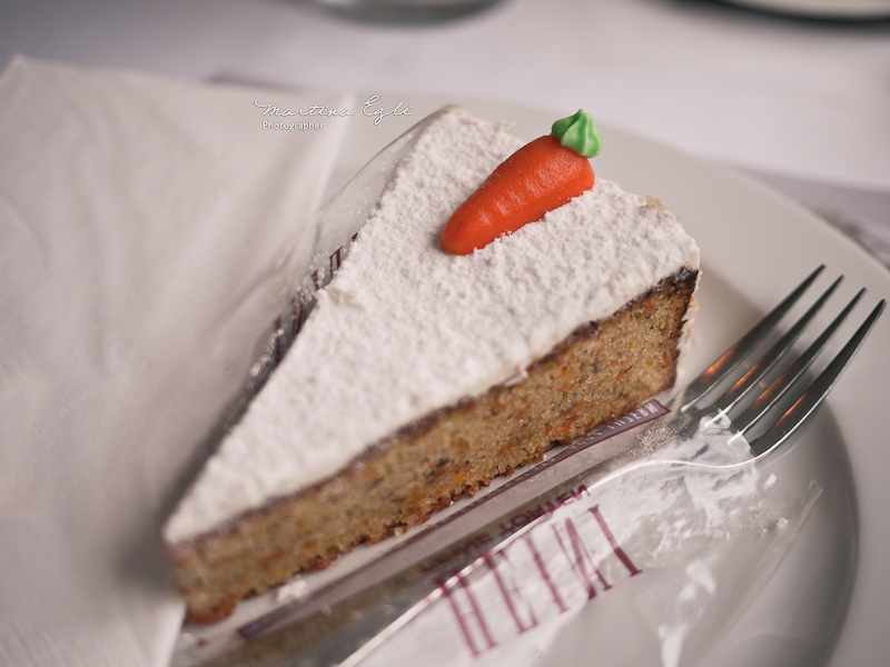 A slice of carrot cake