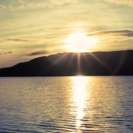 A sunset on Loch Lomond.