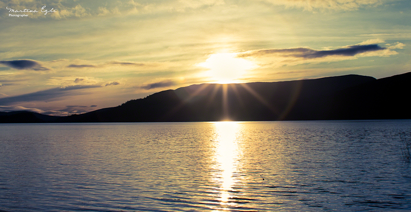 A sunset on Loch Lomond.