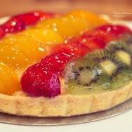 A sumptuous fruit cake.