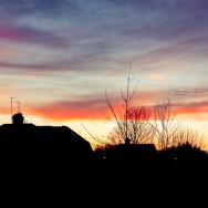 Sunset over the streets of London