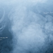 Steam on a blue background