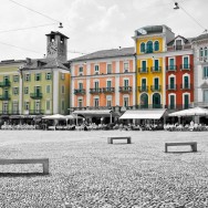 A Colourful Piazza in Switzerland