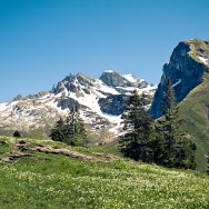 A mountain range in Switzerland