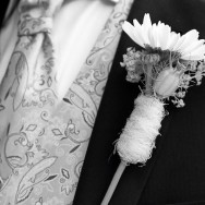 The buttonhole of the groom.