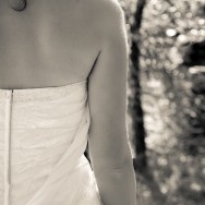 bridal details A detail of the bride's dress in black and white.