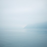 Lake Lucerne (Vierwaldstättersee) covered in mist.