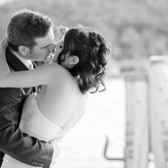 Bride and Groom Kiss