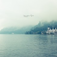 A luxurious hotel on the shore of lake lucerne, Switzerland.