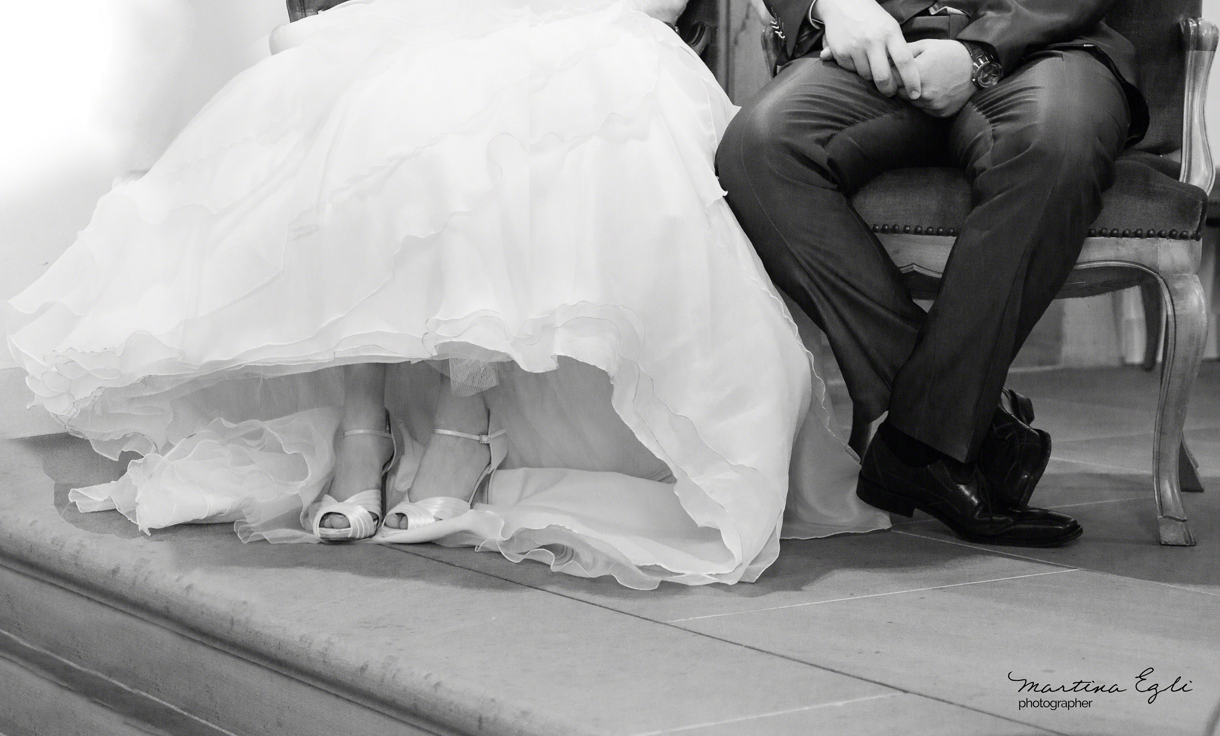 The Bride and Groom seated during their ceremony