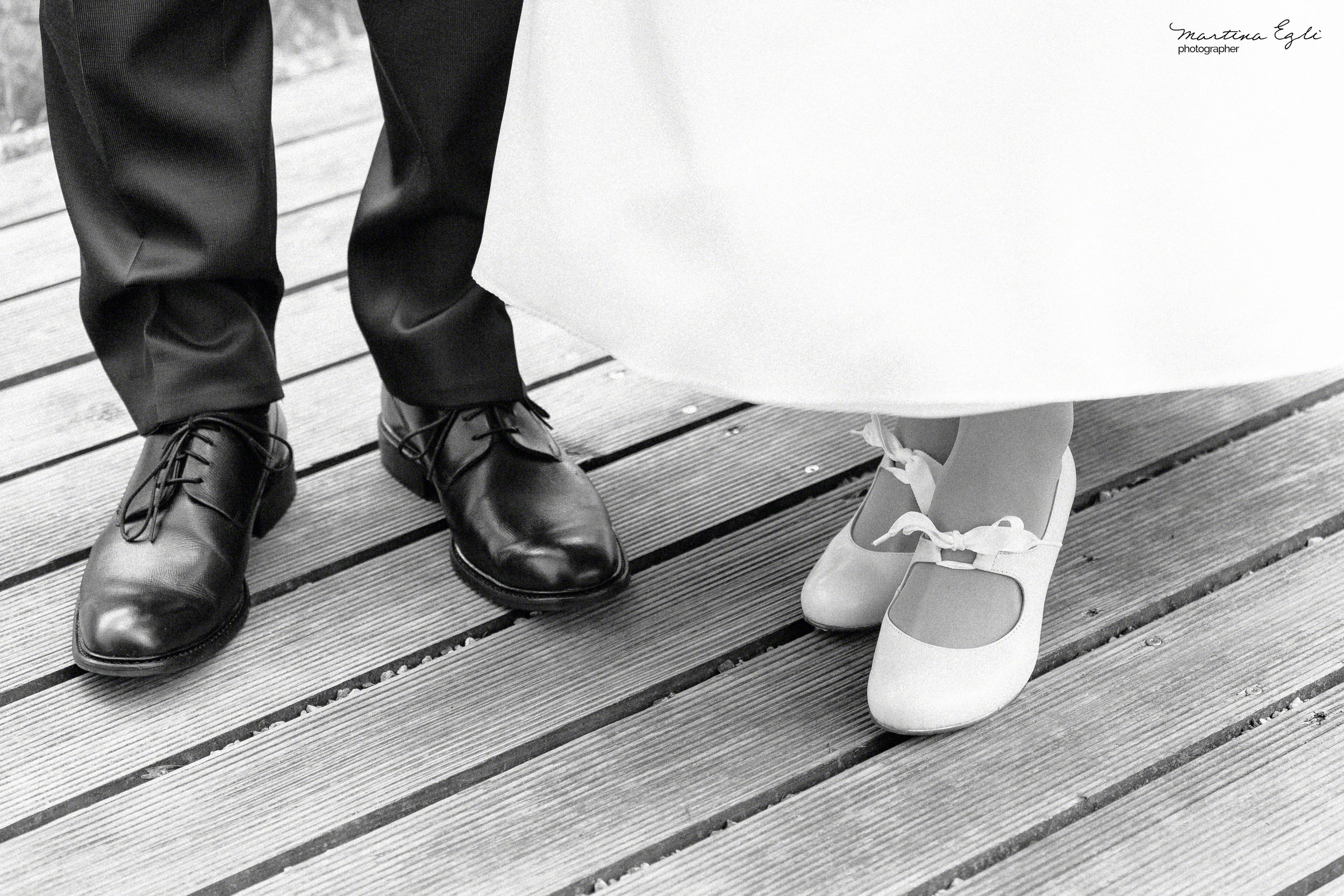 A Bride and Groom's Shoes