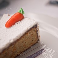 A little Marzipan carrot on a carrot cake