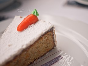 A little Marzipan carrot on a carrot cake