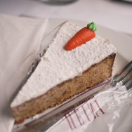 A slice of carrot cake