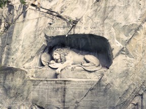 The Lion Monument in Luzern, Switzerland