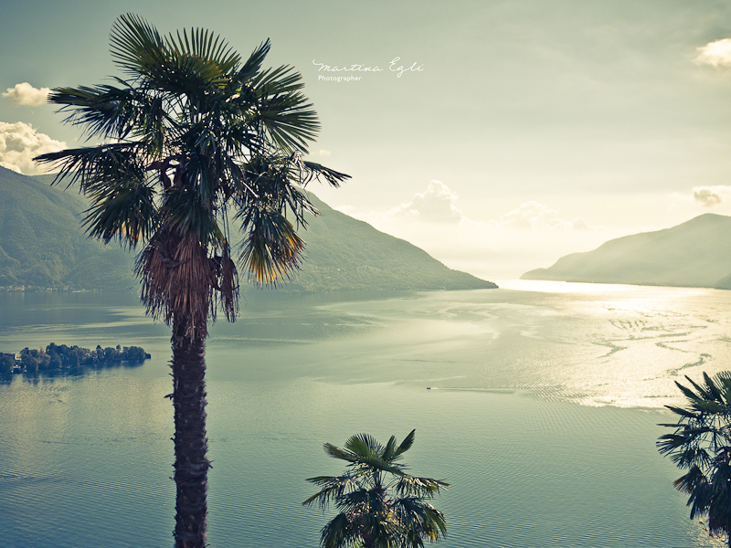 View over Lago Maggiore in Switzerland.