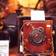 A window display from a camera shop in Hampstead, London.