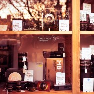 A window display from a camera shop in Hampstead, London.
