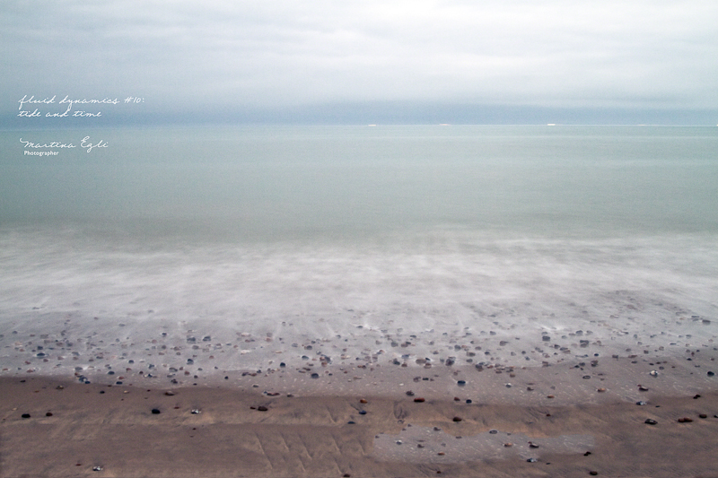 A long exposure of a beach.
