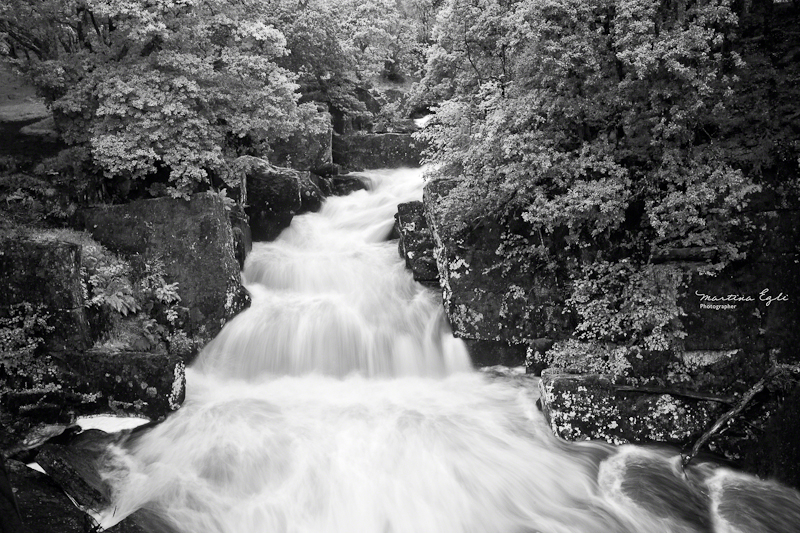 A waterfall in Scotland.