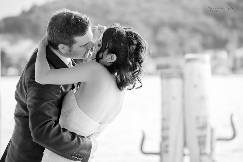 Bride and Groom Kiss