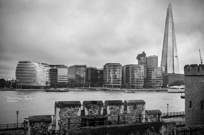 The Shrad and City Hall seen from the Tower of London.